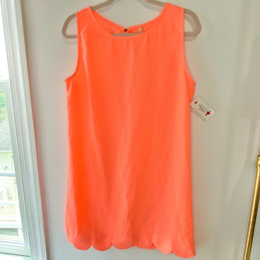 Red Dress Boutique Orange Shift Dress Size Large